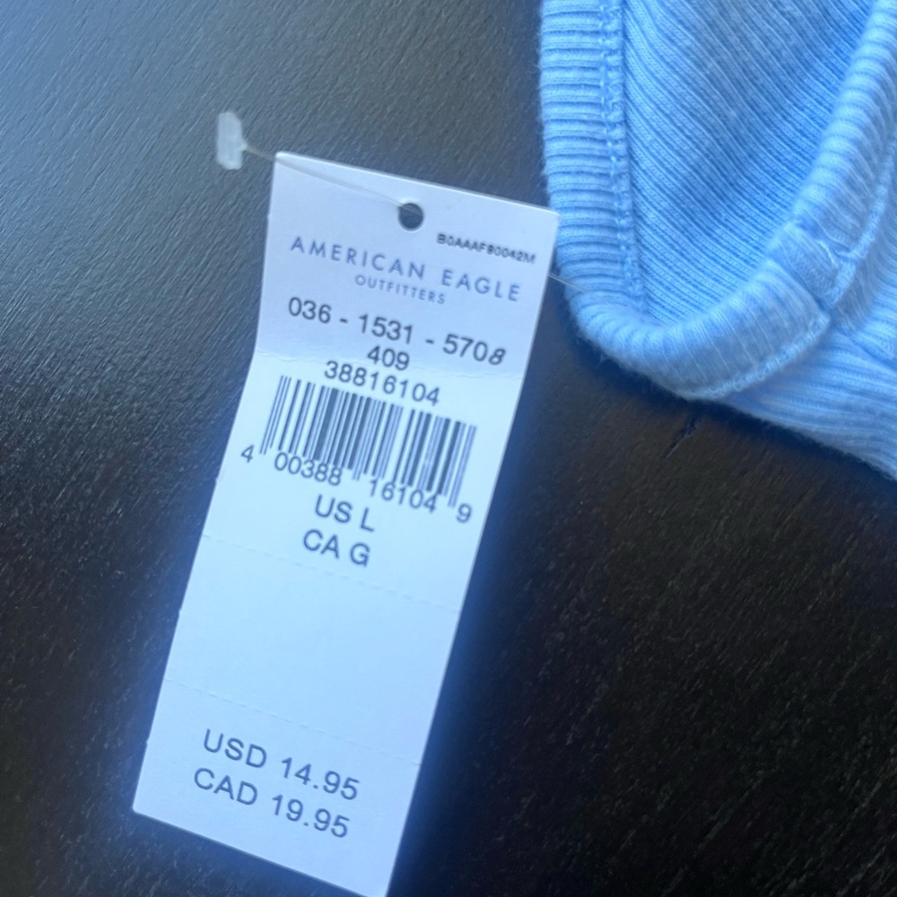 Blue Ribbed Tank Top - Picture 3 of 3